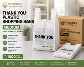 SSR Medium Thank You Plastic Shopping Bags – 1000 Count Box