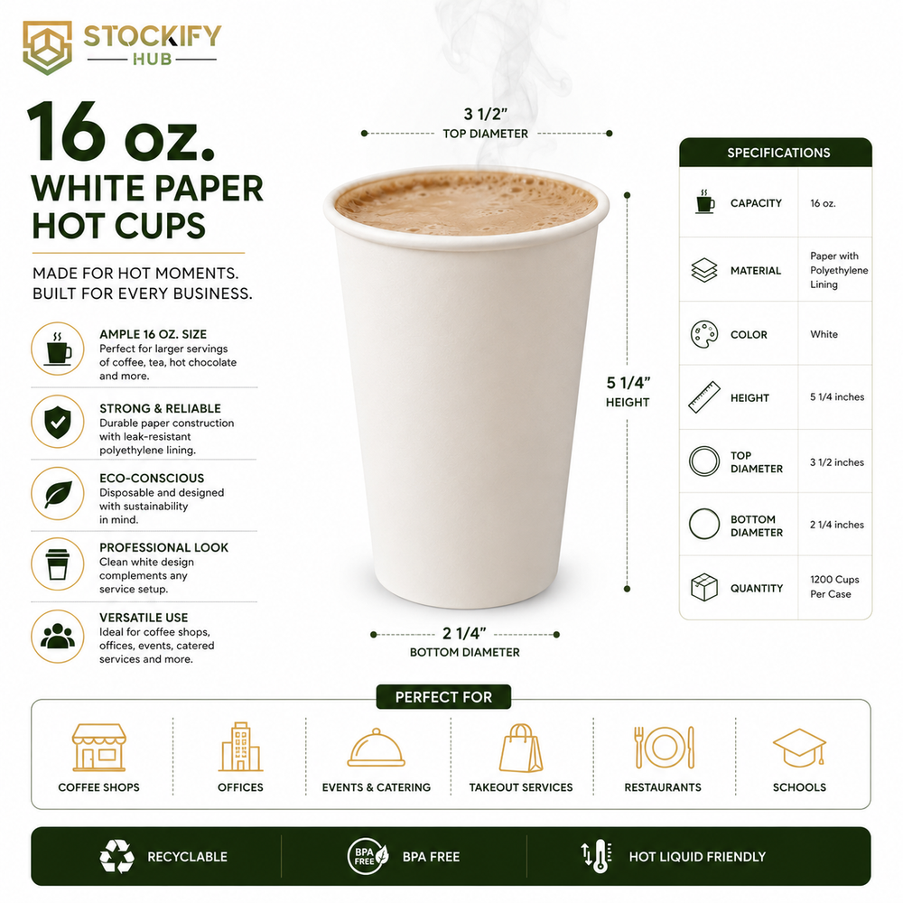 16 oz disposable coffee cups