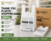SSR Small Thank You Plastic Shopping Bags – 1000 Count Box