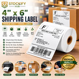 4 x 6 Direct Thermal Shipping Labels – 450 Labels