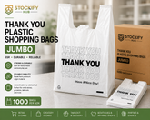 SSR Jumbo Thank You Plastic Shopping Bags – 350 Count Box