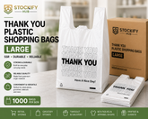 SSR Large Thank You Plastic Shopping Bags – 1000 Count Box