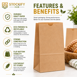 4 lb Brown Kraft Bags – 500 Pcs/Bag