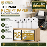 Thermal Receipt Paper (2 1/4" x 200') – 50 Pcs/Box
