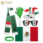 Mexico Football Fan Support Set – 6-Piece Stadium Cheering Kit with Scarf, Flag & Face Paint