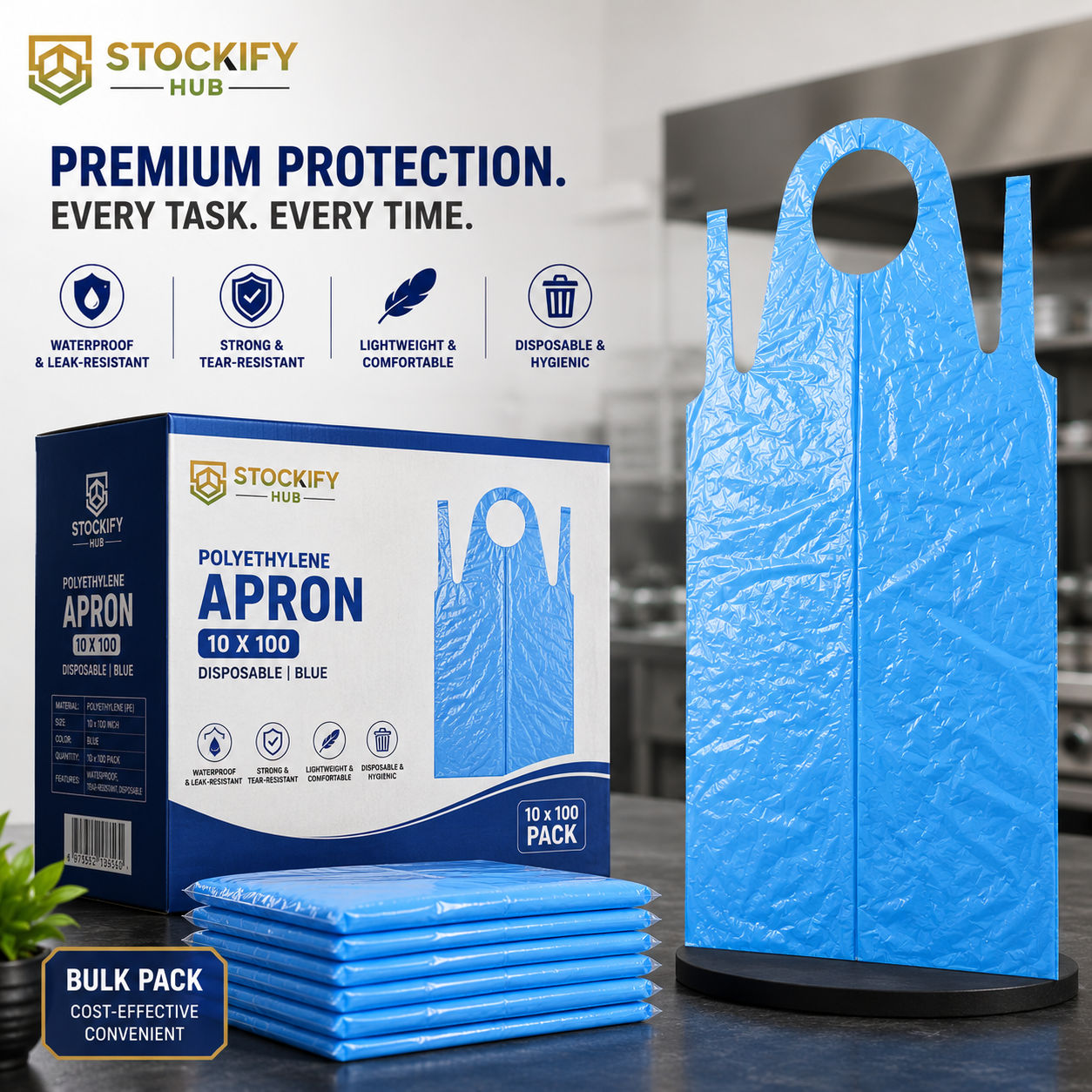 Polyethylene Aprons – 10 x 100 Pcs/Carton