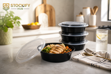 28 oz Rectangle Meal Prep Containers with Lids – 150 Pcs/Carton