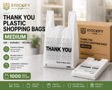 Thank You Plastic Shopping Bags – 1000 Count Box - Medium