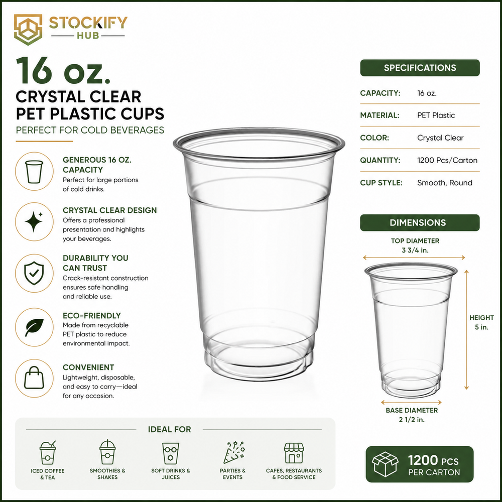16 oz disposable cold cups