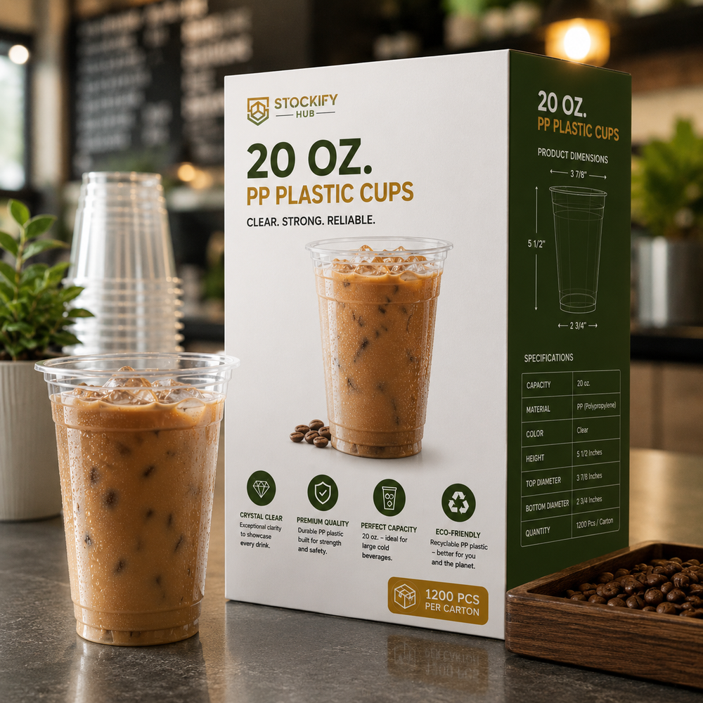 20 oz bubble tea plastic cups