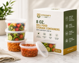 8 oz Deli Food Storage Containers with Airtight Lids – 240 Pcs