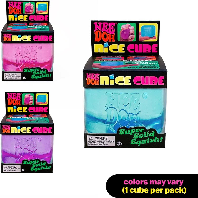 NeeDoh Nice Cube (Assorted Colors) – 1 Pack