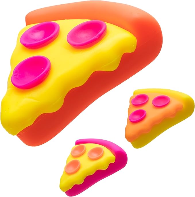 NeeDoh Squeezza Pizza Squishy Toy – Soft Sensory Pizza Fidget Toy (3 Assorted Colours)