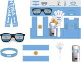 Argentina Football Fan Support Set – 6-Piece Stadium Cheering Kit with Scarf, Flag & Face Paint