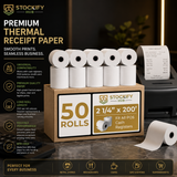Thermal Receipt Paper (2 1/4" x 200') – 50 Pcs/Box