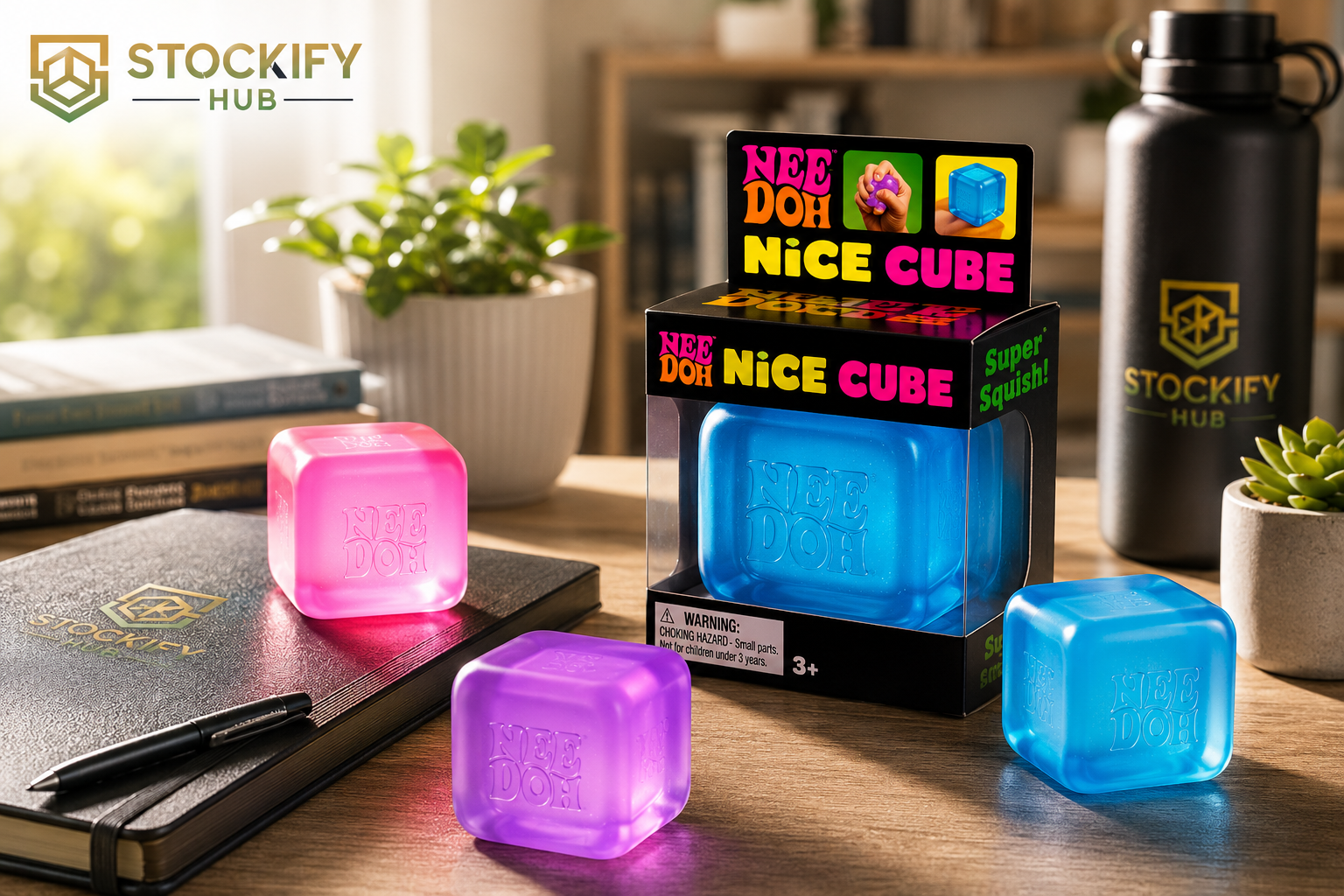 NeeDoh Nice Cube (Assorted Colors) – 1 Pack