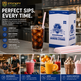 7.75 Inch Jumbo Straws – 24 x 500 Pcs/Carton