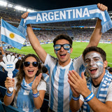 Argentina Football Fan Support Set – 6-Piece Stadium Cheering Kit with Scarf, Flag & Face Paint