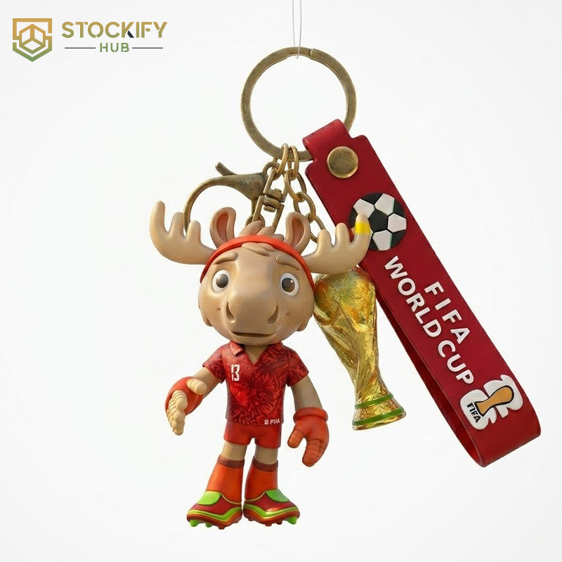 Official FIFA 2026 Maple Mascot Keychain – Soccer Tournament Collectible Backpack Clip