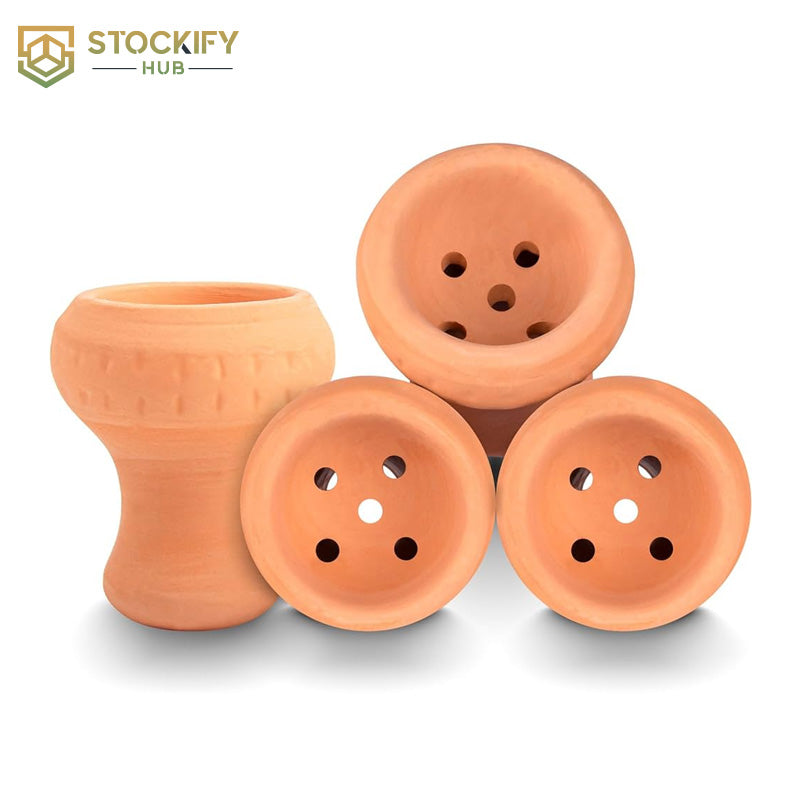Khateeb Mujaheed Clay Hookah Bowl – Traditional Handmade Terracotta Shisha Bowl