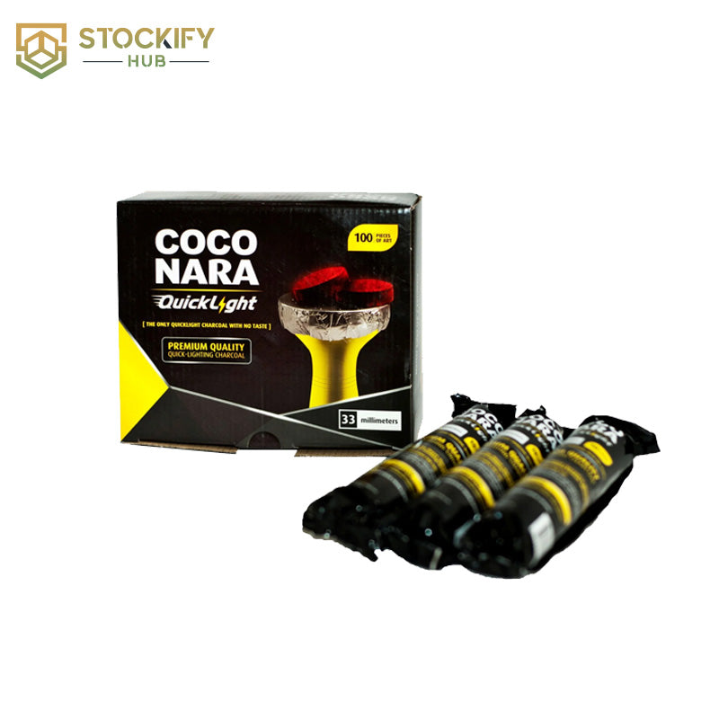 Coco Nara | Quick Light Hookah Charcoal | 33mm | 10 Roll Per Box | CNQL-33