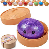 Mystery Dumpling with Steamer Squeeze Toy – Kawaii Fidget Squishy Anti-Stress Toy for Adults & Kids.