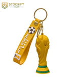 Official FIFA World Cup 2026 Trophy Keychain – Soccer Tournament Collectible Wristlet Clip