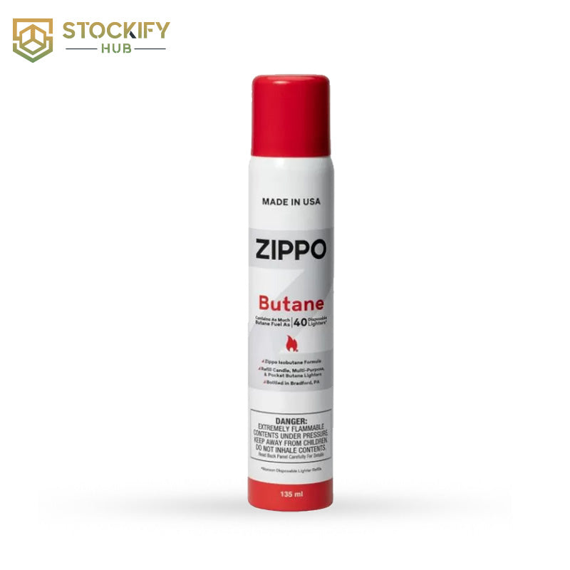 Zippo Premium Butane Gas – 135ml (12-Count Bulk Pack)