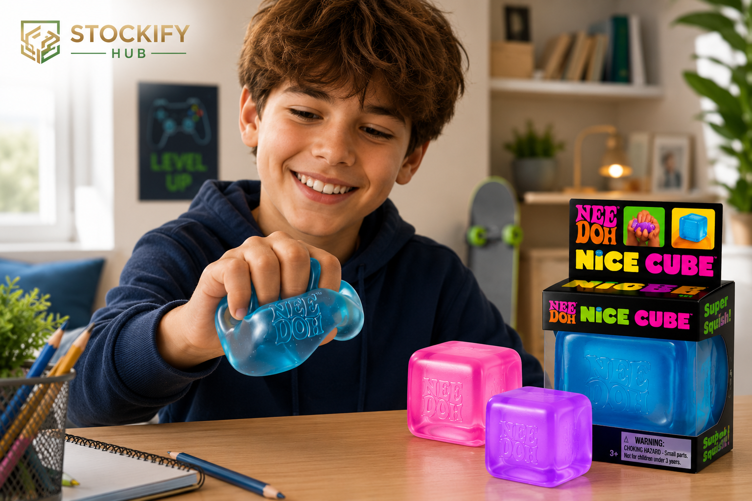 NeeDoh Nice Cube (Assorted Colors) – 1 Pack