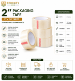 2 Inch Clear Packaging Tape (2" x 110 Yards) – 36 Pcs/Carton