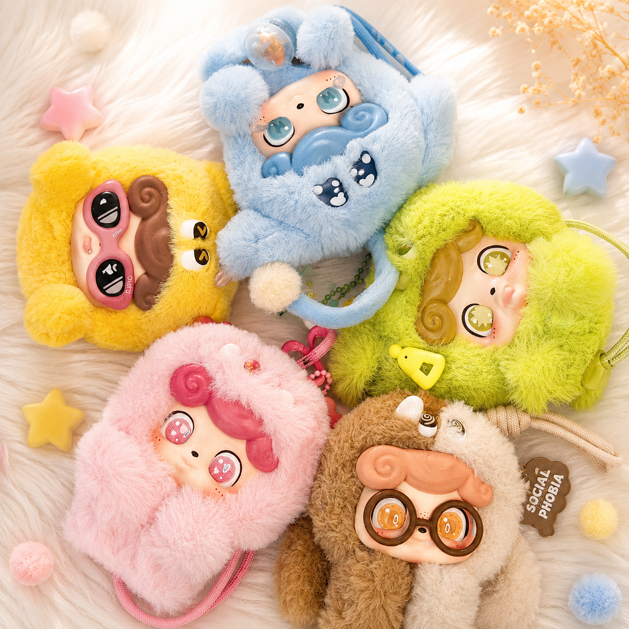 Q.Kid Emotional Hairy Monsters Series Blind Box | Mystery Collectible Figure